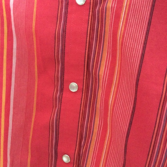 Retro Wrangler Rancher Western Rodeo Pearl Snap Button Shirt - Picture 5 of 8